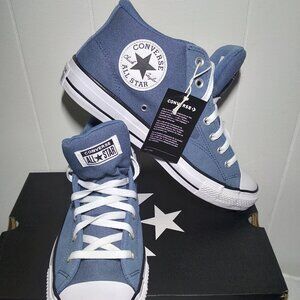 Converse Mens Sz 11 CTAS Malden Street Mid Lakeside Blue/White A11452C New Box